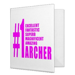 Girls Archery Archers  Pink Number One Archer Binder