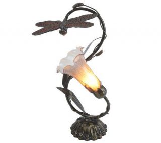 Royal Palace Handcrafted Dragonfly Lily 18 Accent Lamp —