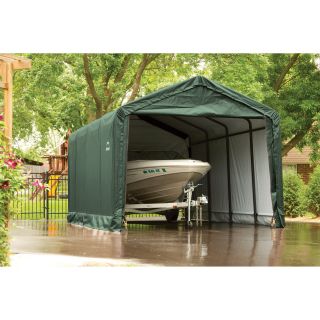 ShelterLogic ShelterTube Heavy-Duty Storage Shelter — 20ft.L x 12ft.W x 11ft.H, Green, Model# 62809  House Style Instant Garages