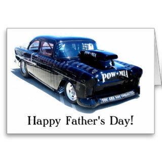 Happy Father's Day POW Classic Black car card