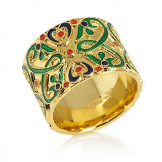 Museum Collection Multicolor Enamel Bronze Cigar Band "Holbeinesque Collection"