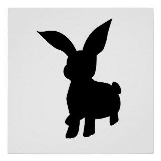 Rabbit Silhouette Poster