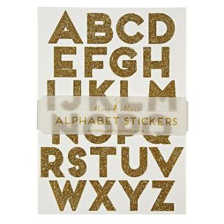 alphabet glitter stickers by lilac coast