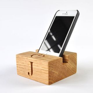 wooden stand for iphone by the oak & rope company