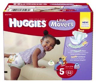 Huggies Little Movers Diapers, Size 5, Big Pack, 52 Count (packaging may vary) Health & Personal Care