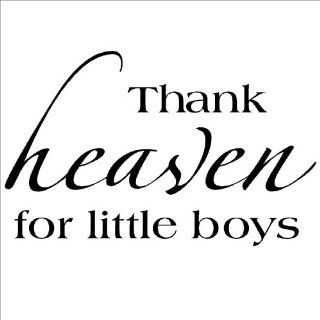 Thank heaven for little boys Vinyl Lettering Wall Sayings Vinyl Wall Quotes Vinyl Wall Art   Home Decor Accents