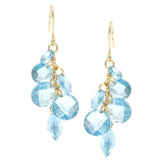 Carolee Goldtone Blue Gemstone Cluster Earrings Carolee Fashion Earrings