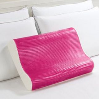 Concierge Collection Memory Foam Contour Bed Pillow with Wave Gel   Small