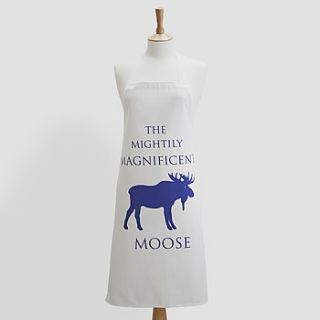 the mightily magnificent moose apron by bottle green homes