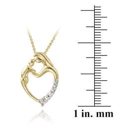DB Designs 18k Gold over Sterling Silver Diamond Accent Heart Necklace DB Designs Diamond Necklaces