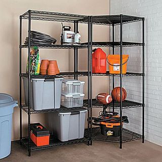 Improvements Heavy Duty 5 Shelf Corner Storage Rack   Black