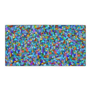 Abstract Colorful Blue Mosaic Pattern 3 Ring Binders