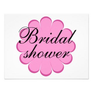 Bridal Shower flower design Personalized Announcement