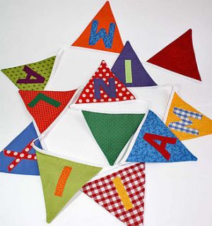 personalised party bunting by helen steel