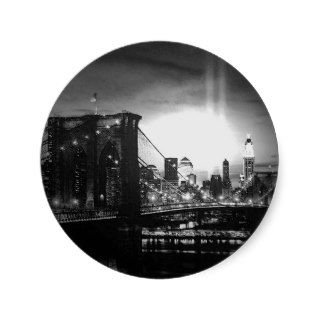 Black & White New York Skyline Stickers