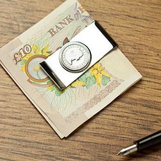lucky sixpence coin money clip by ellie ellie
