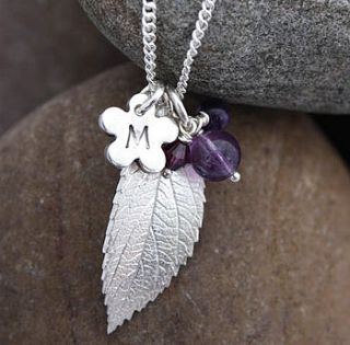 create your own personalised necklace by silver leaves
