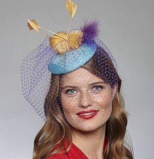 feather and veil fascinator hat kit by glam hatters