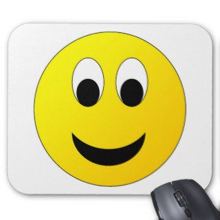 Shy Smiley Face Mouse Pad