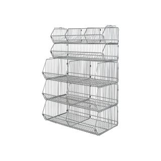 Quantum Storage Stationary Basket Unit — 24in.L x 36in.W x 63in.H, Model# 2436BC6C  Wire Basket Shelving