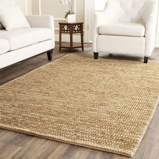 Hand knotted Vegetable Dye Chunky Beige Hemp Rug (2' x 3') Safavieh Accent Rugs