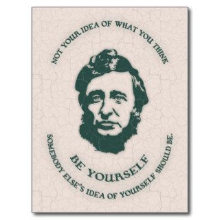 Thoreau   Be Yourself Postcards