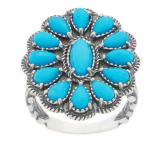 American West Sterling Sleeping Beauty Turquoise Ring —