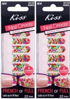 **NEW 2013 DESIGN** 2pk Kiss 2 LOOKS Nail Dress "RETRO" Fashioned Strips for Nails  False Nails  Beauty