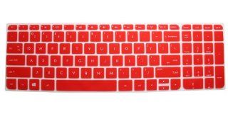 CaseBuy Semi Red High Quality Ultra Thin Soft Silicone Gel Keyboard Protector Cover Skin for 15.6 Inch HP Pavilion ENVY 15 TouchSmart Sleekbook 15 j000 15 b000 15t j000 15t e000 15z j000 15z e000 15z b000 Notebook PC, such as 15 e014nr, 15 e016nr, 15 e015n
