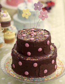 chocolate blossom cake decoration kit by dottie and belle