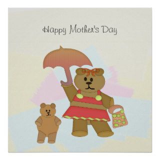Happy Mother's Day Bears Posters