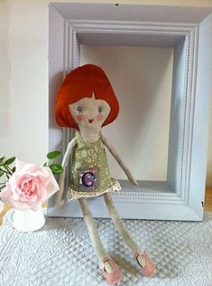 beautiful handmade linen doll by a homespun home