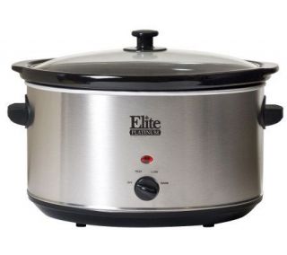 Elite Platinum 8.5 qt Stainless Steel Slow Cooker —
