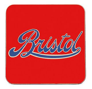 bristol logo red coaster by emmeline simpson