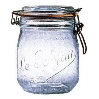 Le Parfait French Glass Canning Jar with 85mm Gasket and Lid   3/4 (.75) Liter Kitchen & Dining
