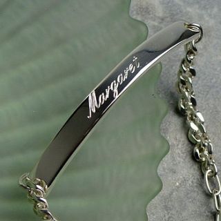 silver identity chain bracelet by hersey silversmiths