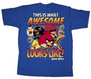 Angry Birds This Is What Awesome Looks Like Men's T shirt (X large) Clothing