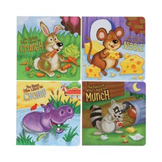 The Hippo, Mouse, Rabbit, & Raccoon Who Liked to Chomp, Nibble, Crunch, & Munch 4 Pack (Hungry Animals) The Clever Factory / Greenbrier 0639277658173 Books