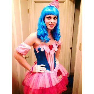 Katy Perry Blue Party Girl Wig, One Size Adult Sized Costumes Clothing