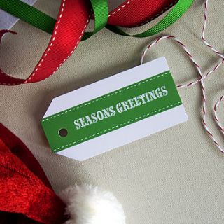 eight christmas gift tags by the note studio