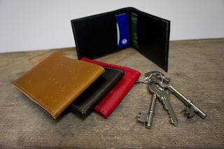 bird embossed leather double card holder by selina cheong
