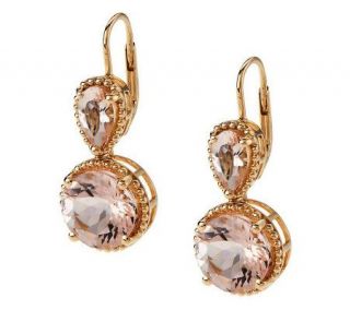 Premier 6.40 ct tw Multi shape Morganite Earrings, 14K —