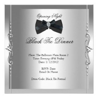 Opening Night Black Tie Formal Personalized Invitation