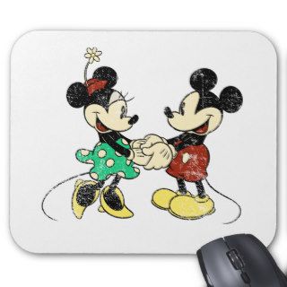 Vintage Mickey Mouse & Minnie  Mouse Pad