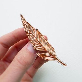 feather brooch by kate rowland illustration