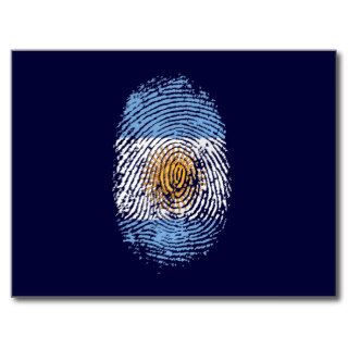 100% Argentinian DNA fingerprint Argentina flag gi Postcard