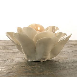 porcelain rose tealight holder by ella james