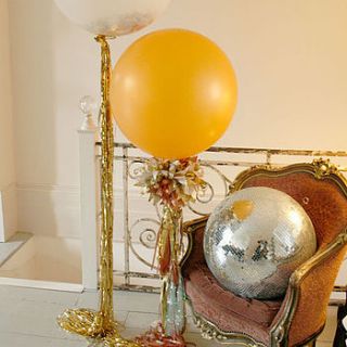 metallic big 'bling balloon' with tails by pearl and earl