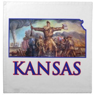 Kansas   John Brown and the Tragic Prelude Printed Napkins