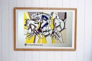 original lichtenstein 1984 olympics poster by the poster collective